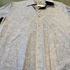 Apt. 9 Men's Blue Floral Button Down Shirt